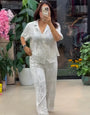 White Pure Linen Co-ord Set